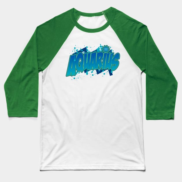 Aquarius Baseball T-Shirt by WhatProductionsBobcaygeon